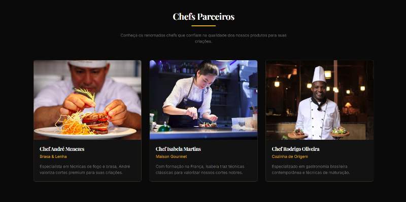 Luxury Meat — seção 5 do projeto desenvolvido pela Axolutions