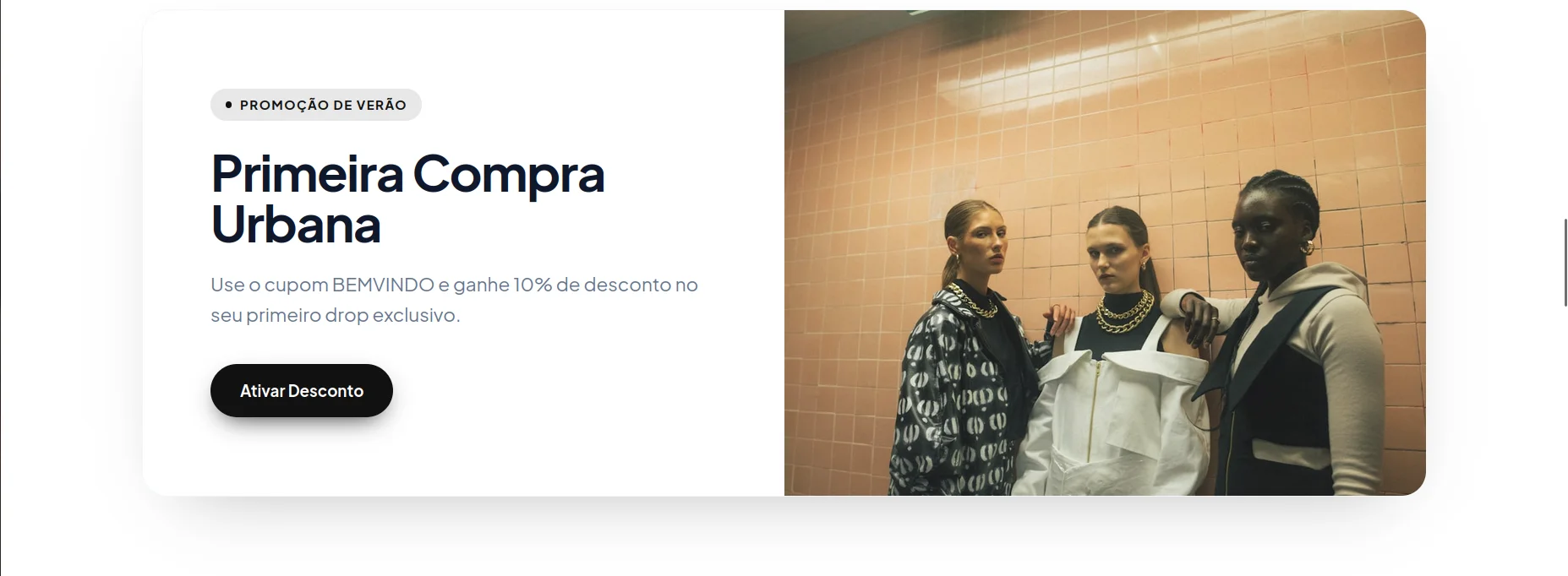 Urbana Store — seção 6 do projeto desenvolvido pela Axolutions