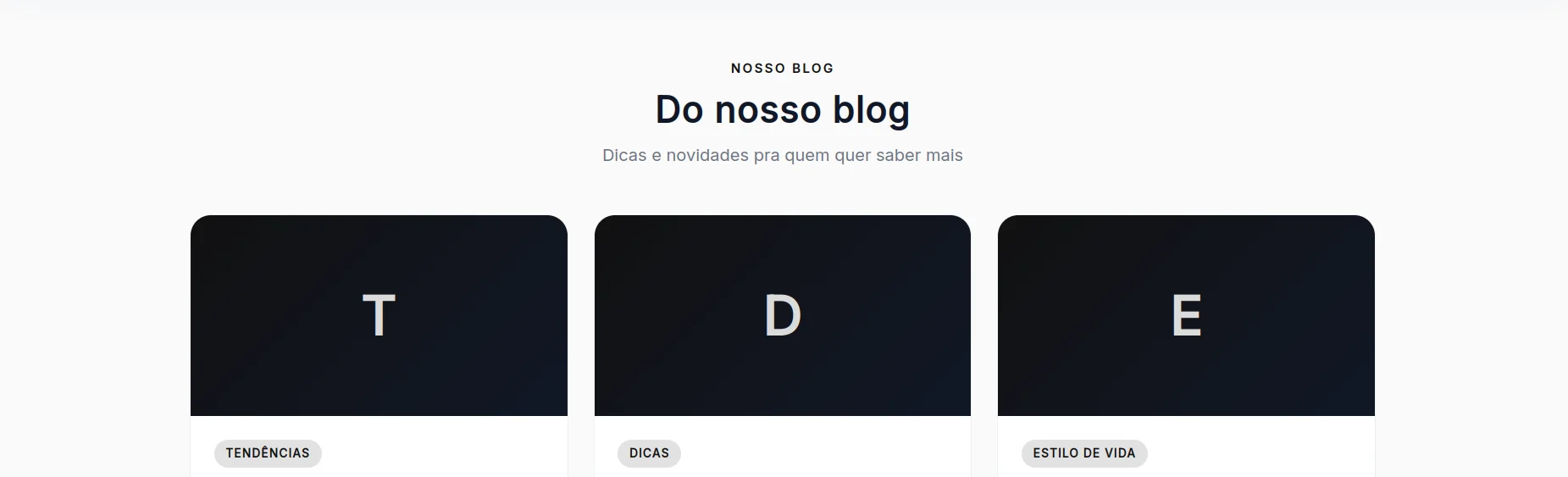 Urbana Store — seção 10 do projeto desenvolvido pela Axolutions