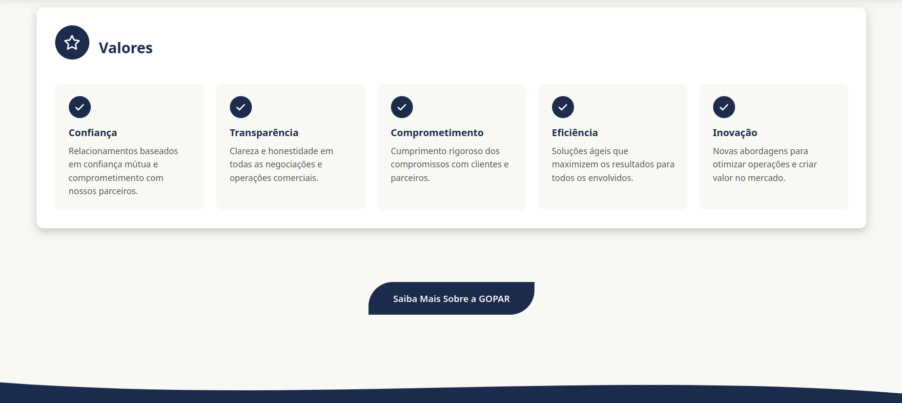 Gopar - Comercios Globais — seção 11 do projeto desenvolvido pela Axolutions