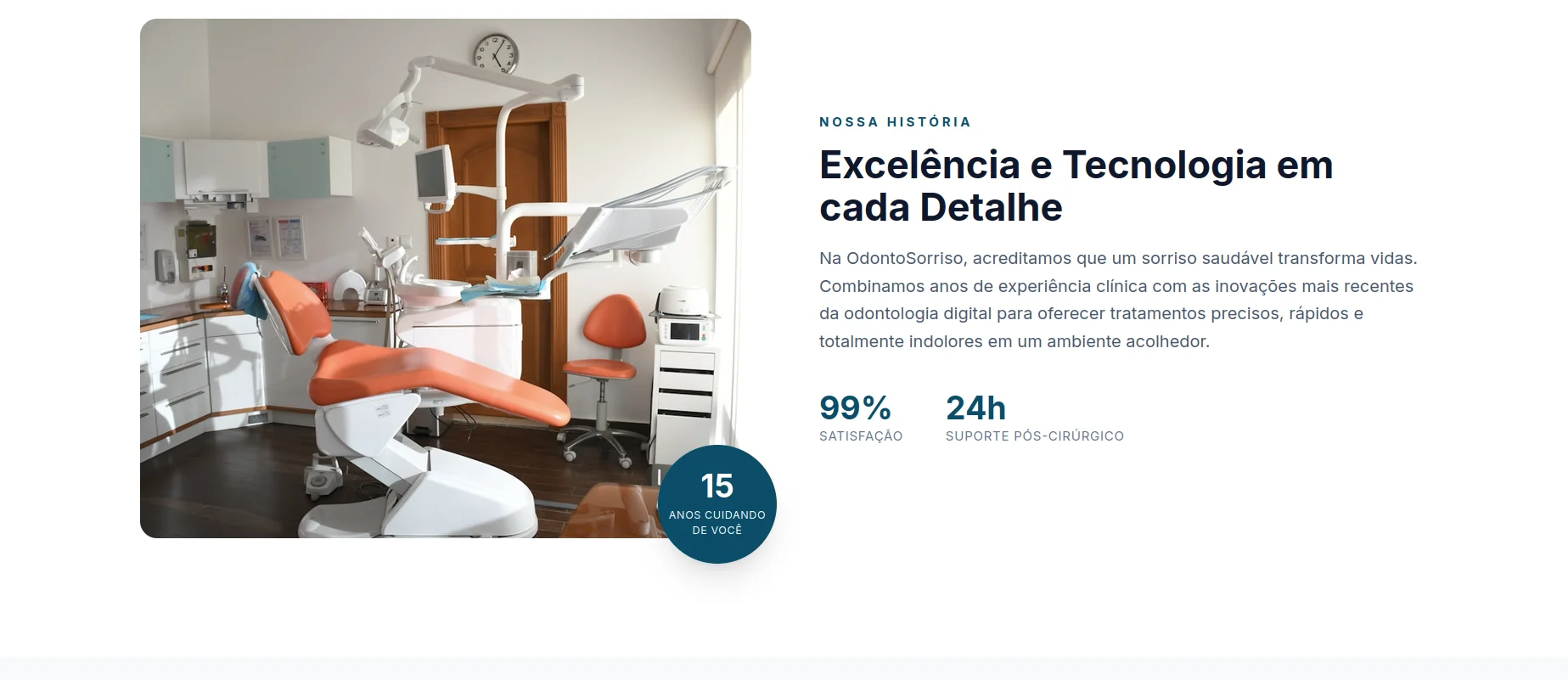 Sorriso Odonto — seção 3 do projeto desenvolvido pela Axolutions