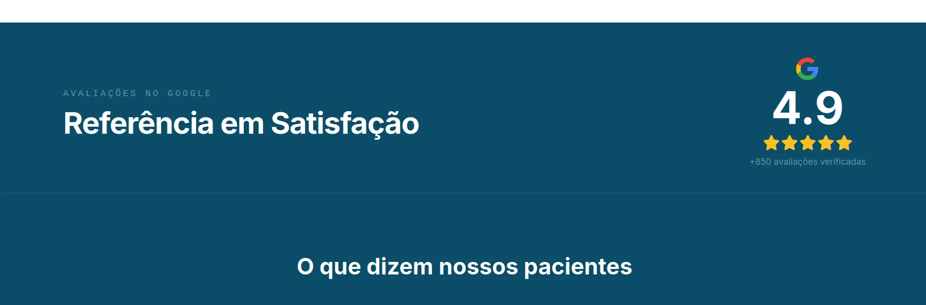 Sorriso Odonto — seção 8 do projeto desenvolvido pela Axolutions