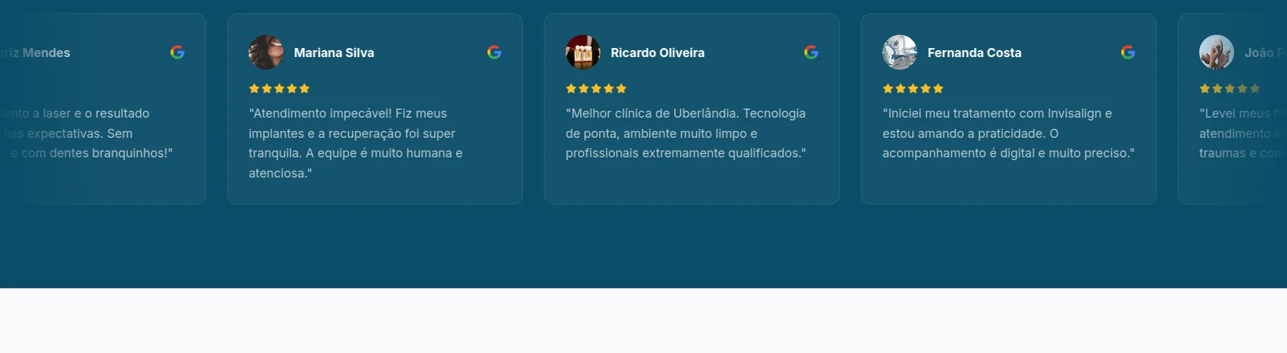 Sorriso Odonto — seção 9 do projeto desenvolvido pela Axolutions