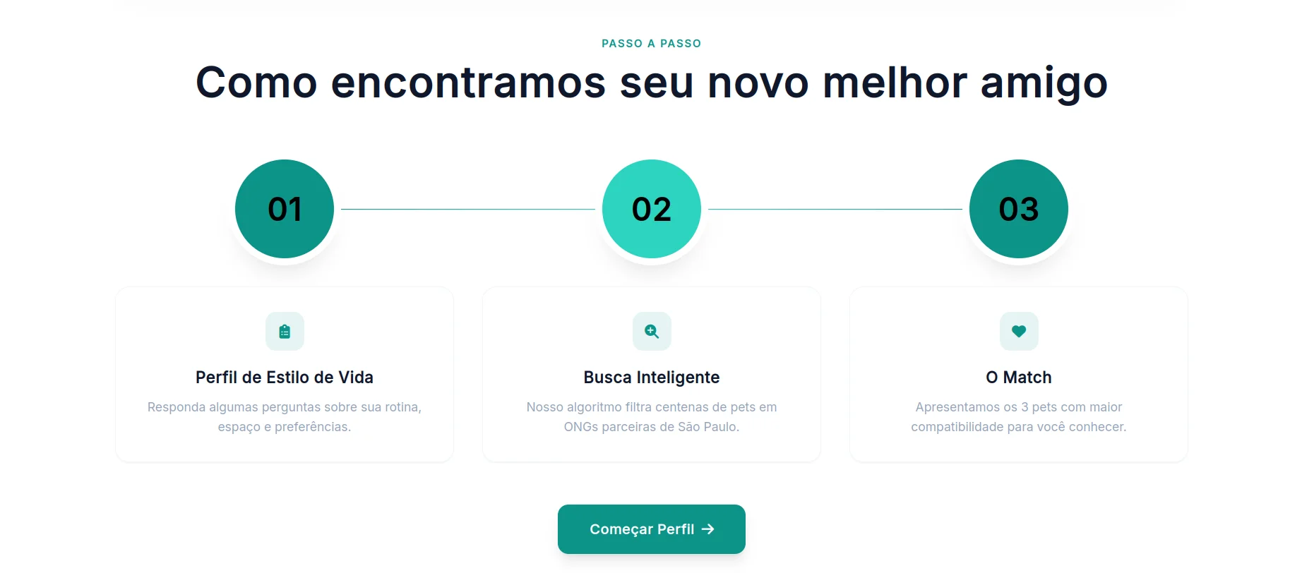 MatchPet — seção 3 do projeto desenvolvido pela Axolutions