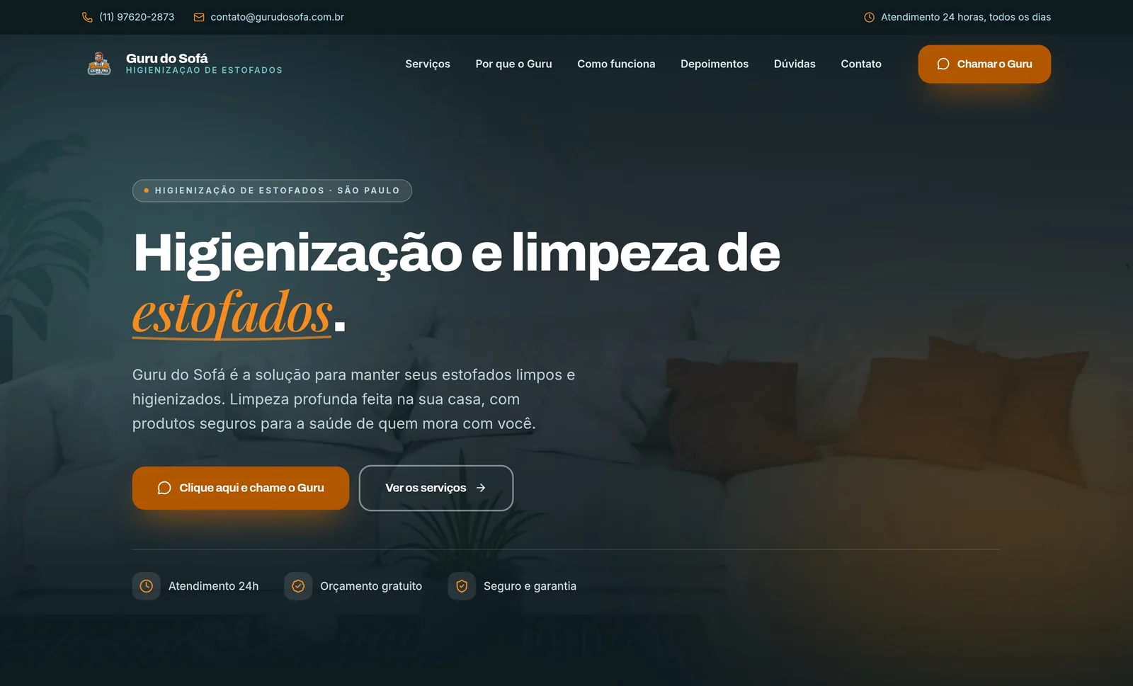 Guru do Sofá — seção 1 do projeto desenvolvido pela Axolutions