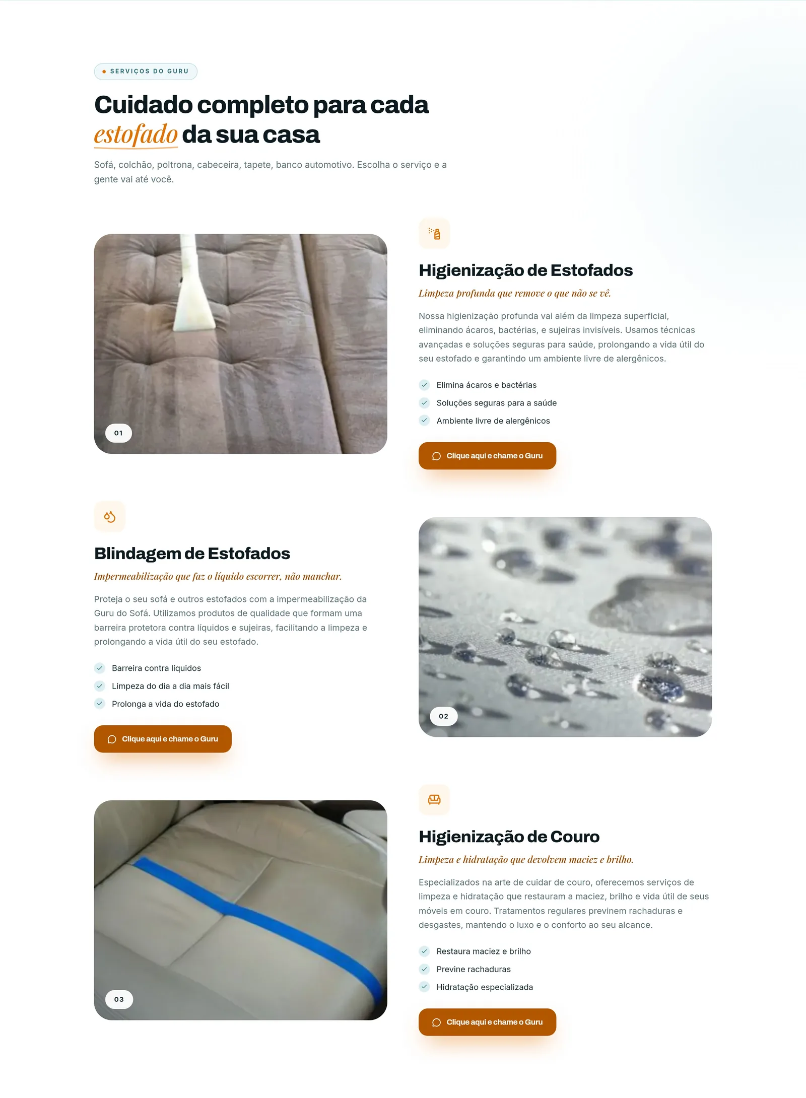Guru do Sofá — seção 3 do projeto desenvolvido pela Axolutions