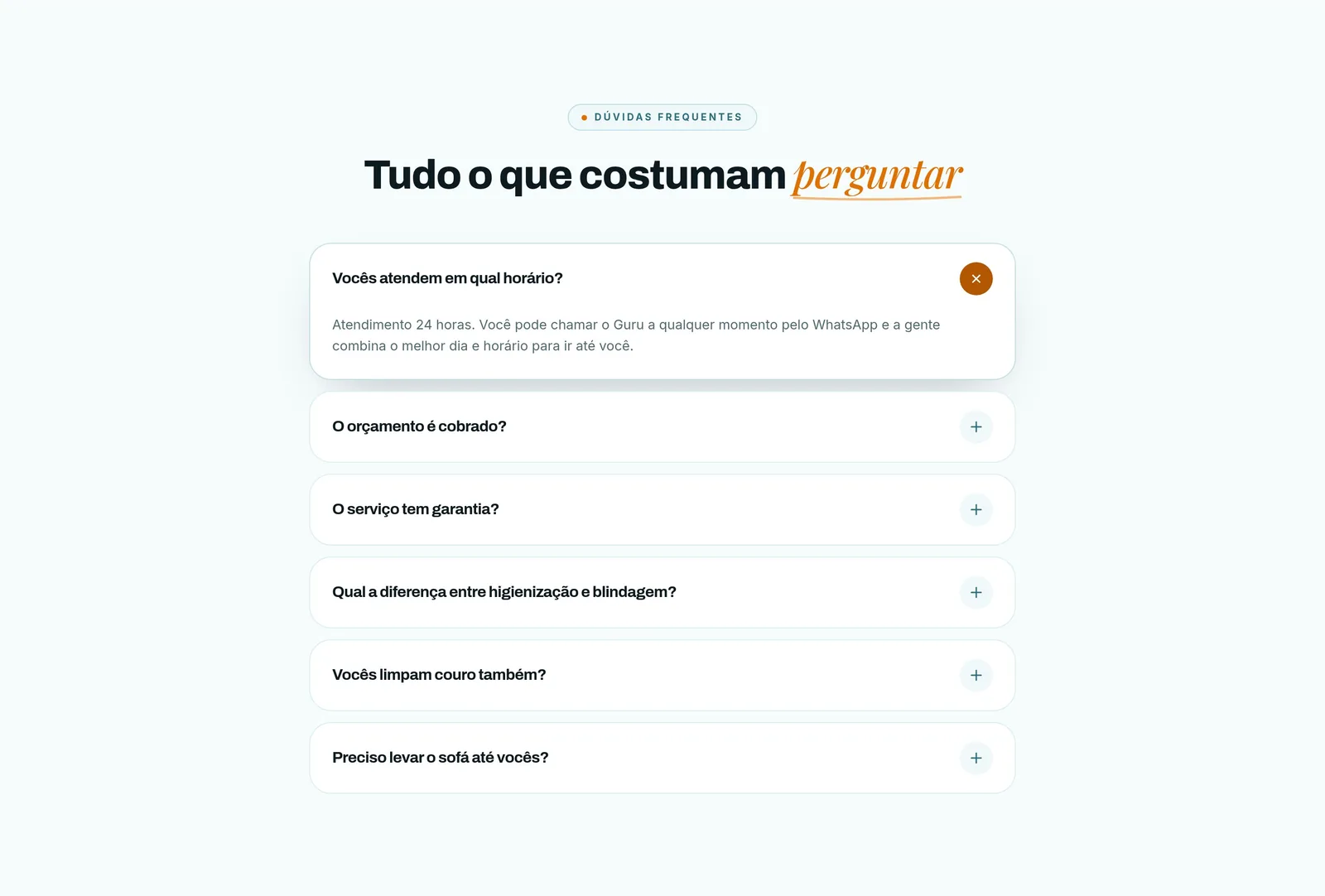 Guru do Sofá — seção 8 do projeto desenvolvido pela Axolutions