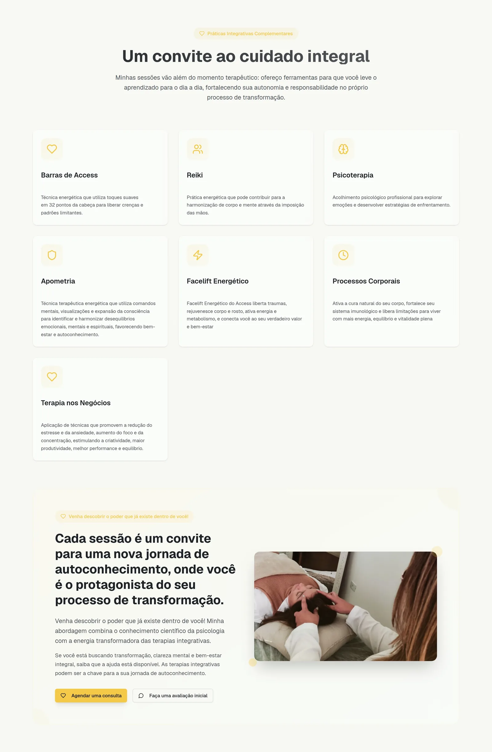 Nara Salviato · Terapias Integrativas — seção 3 do projeto desenvolvido pela Axolutions