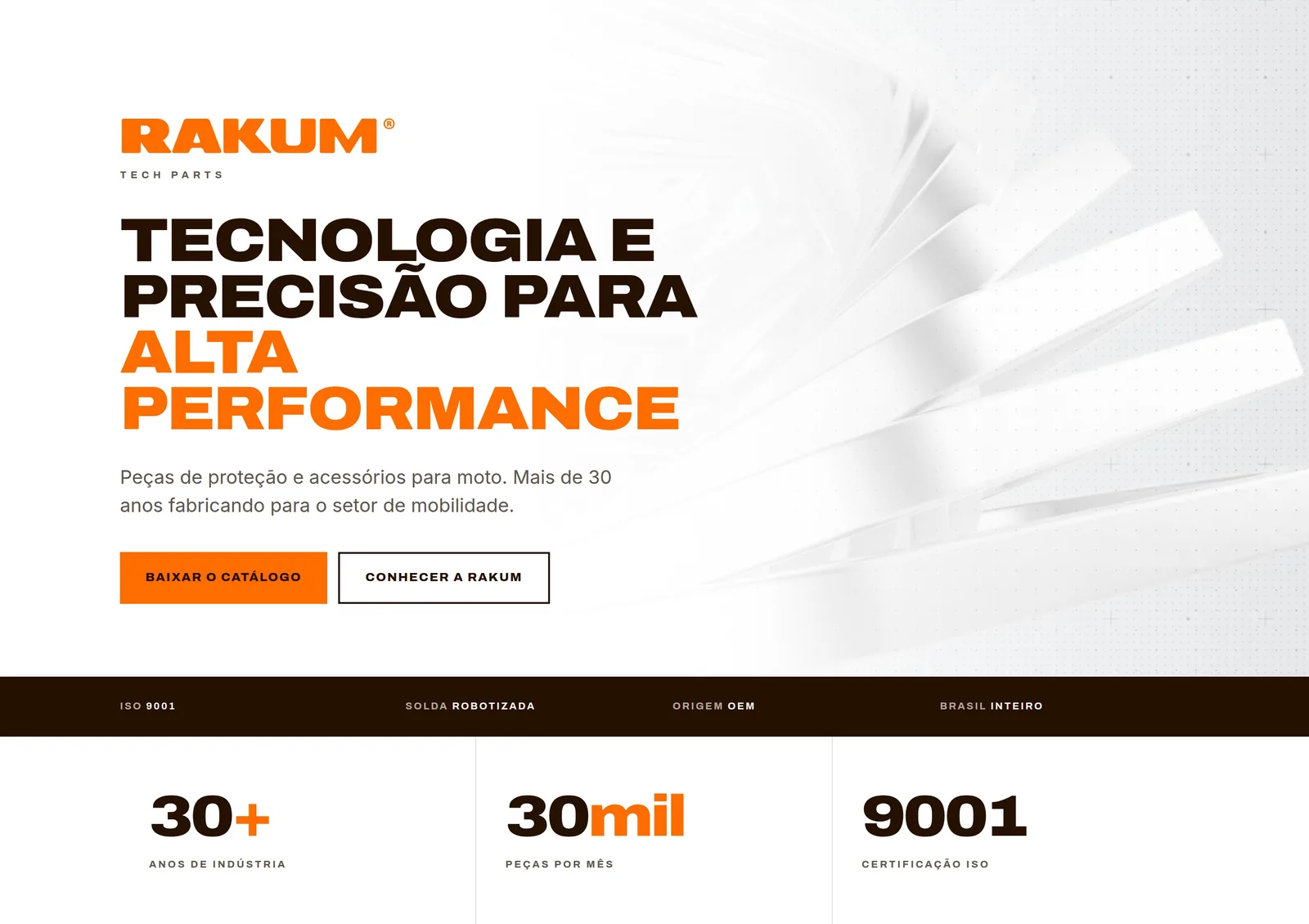 Rakum Tech Parts — seção 1 do projeto desenvolvido pela Axolutions