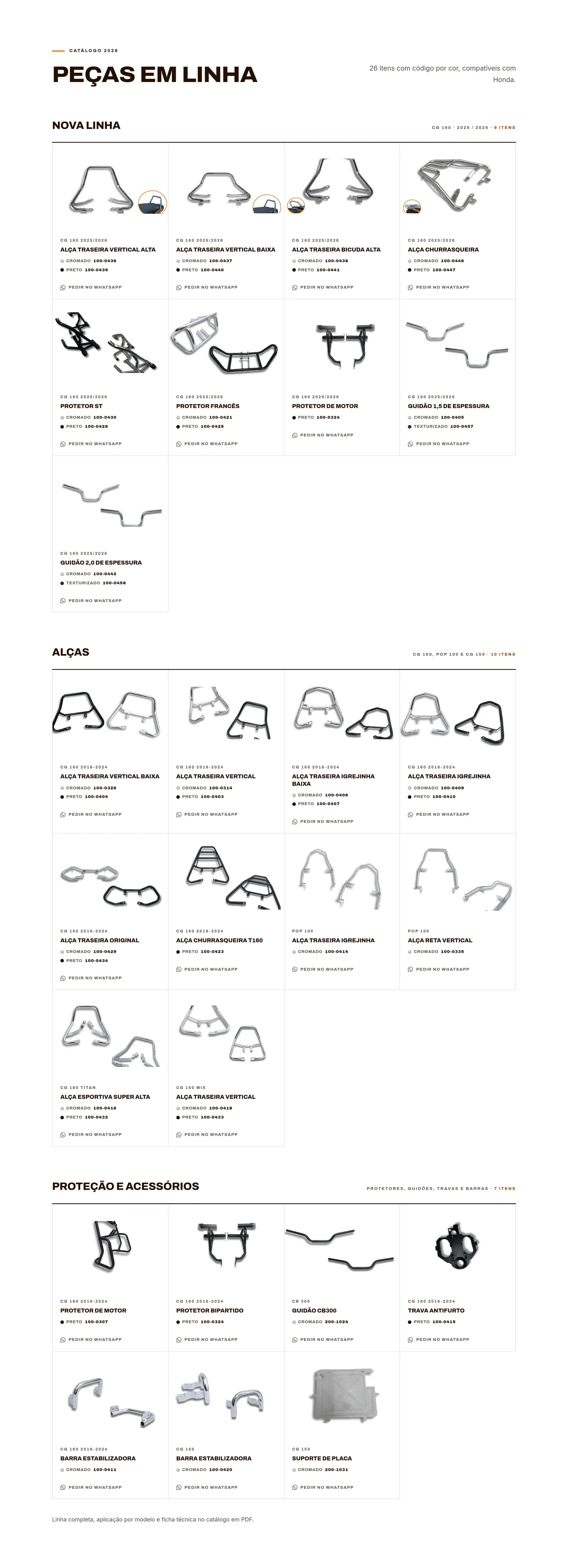 Rakum Tech Parts — seção 4 do projeto desenvolvido pela Axolutions