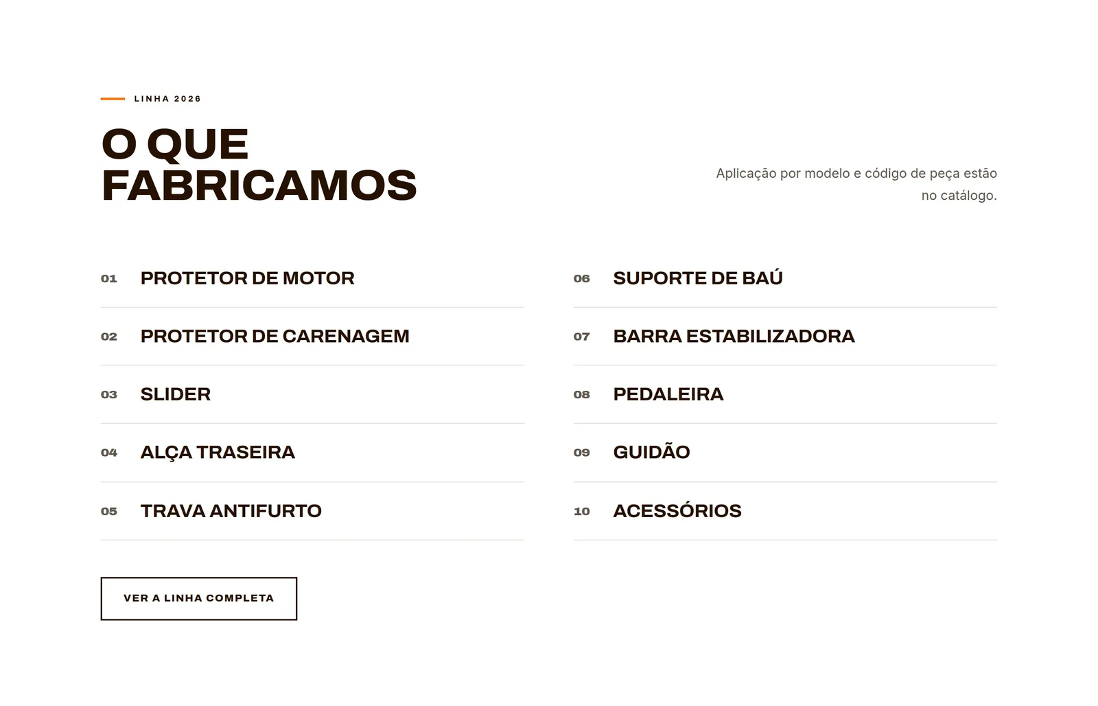 Rakum Tech Parts — seção 6 do projeto desenvolvido pela Axolutions